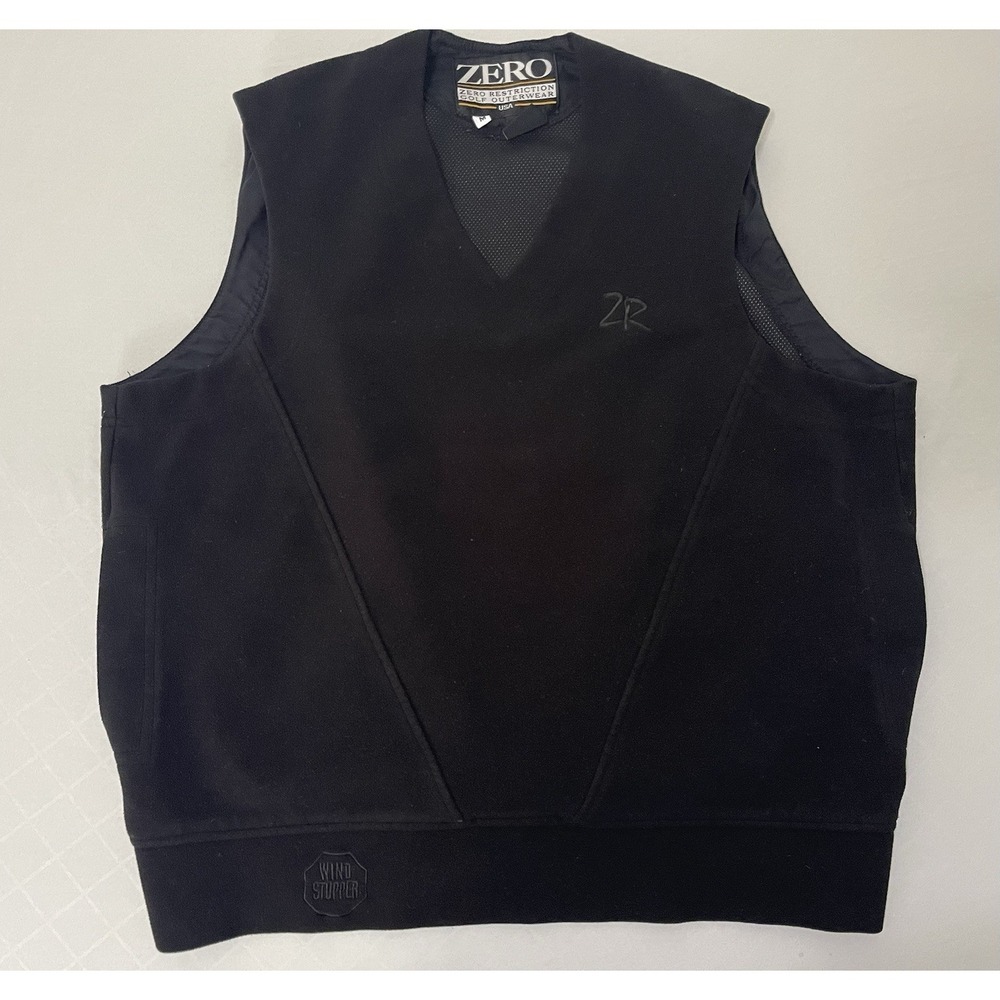 Zero Restriction Golf GORE WIND STOPPER Vest Comfort Suede Men's M V Neck